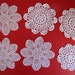 RESERVED Vintage Crocheted White Doilies - Lot of Six