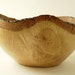 Natural-Edge Wood Bowl in Salvaged Live Oak: 11" Diameter x 5.75" Tall.