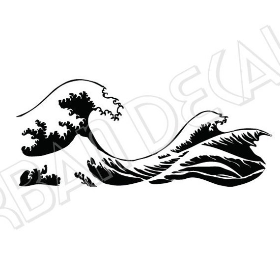 Kanagawa Wave Wall Decal Hokusai Vinyl Sticker