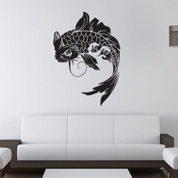 Koi Fish Wall Decal Japanese Vinyl Sticker