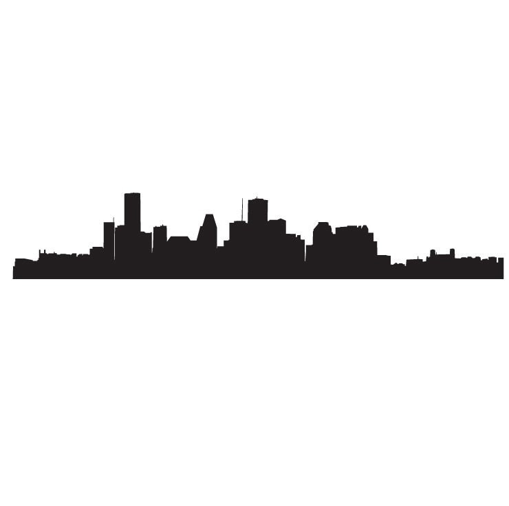 Houston Skyline Decal Vinyl Sticker For Car Window