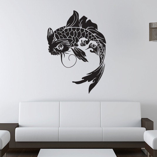 Koi Fish Wall Decal Japanese Vinyl Sticker