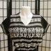 Vintage 1970s Ethnic Dress Boho Style Black White Woven Embroidery Possibly Mexican Latin South American