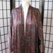 Vintage Countess Mara Silk Robe Bathrobe Kimono Style Paisley Mens Womens Bathrobe Extra Large Black Dark Red White Gray Unisex