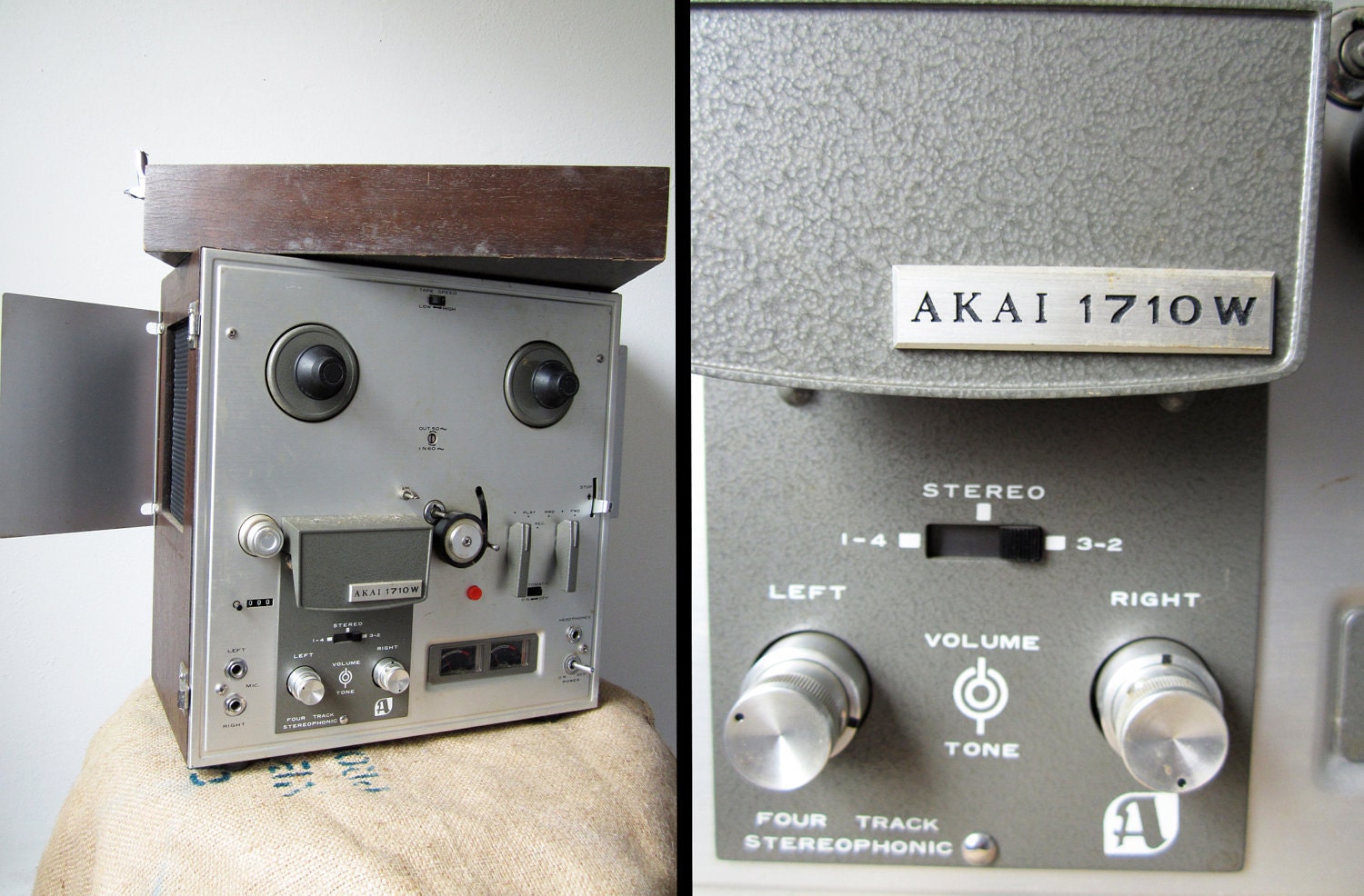 Vintage Akai 1710 W Reel to Reel Tape Recorder by MemoryVintage