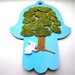 Hamsa Wall Decor with Tree of Life and Bunny