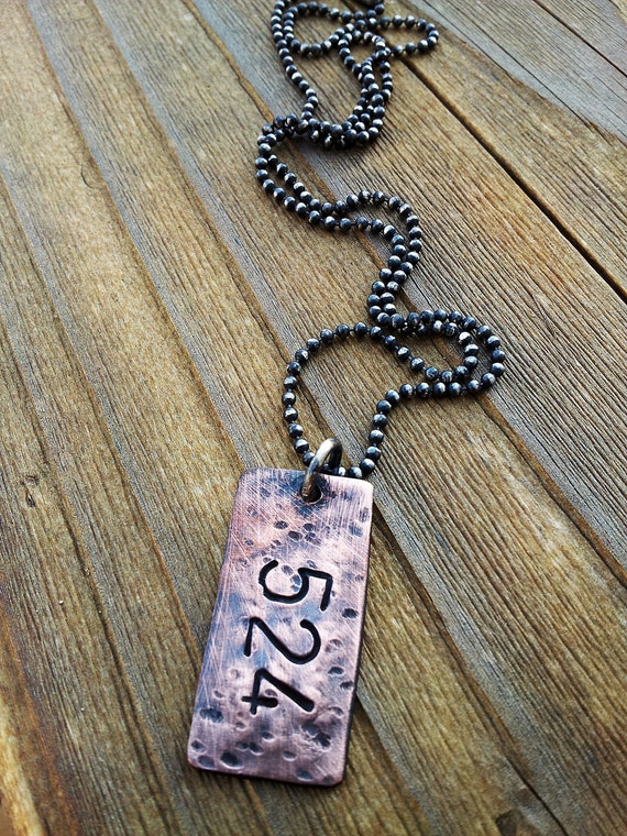 Hand Stamped Necklace For Dad Son Grandson New Father