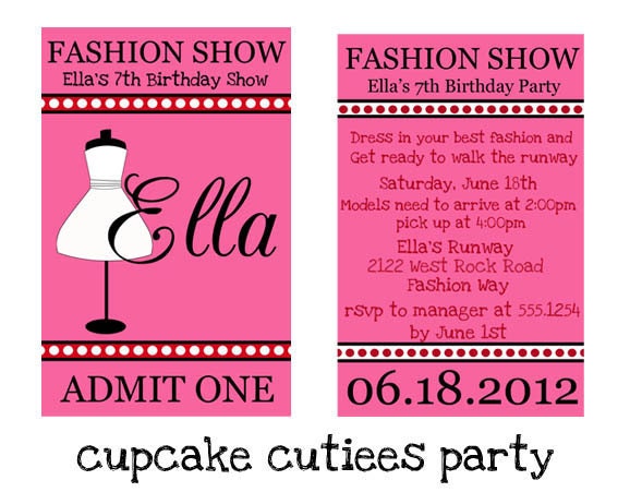 Fashion Show Party Invitations 4