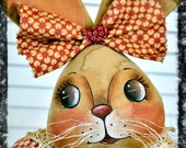 Primitive Bunny E-Pattern, Spring Doll pattern, Easter, rabbit pattern, Cloth doll pattern, Digital download pattern, PDF instant download