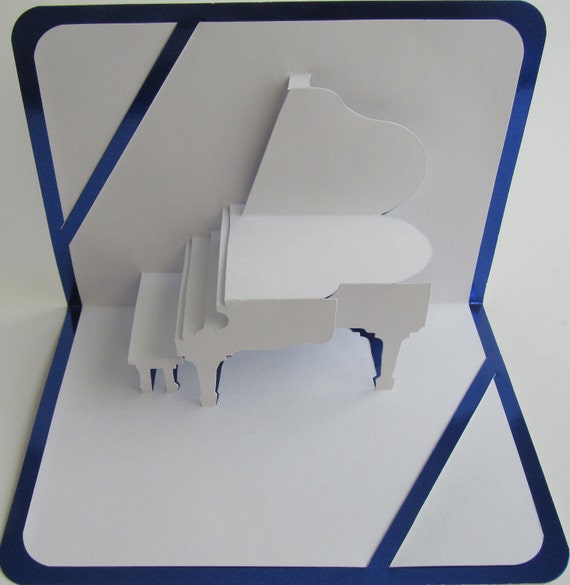 GRAND PIANO 3D Pop Up Card Origamic Architecture Home