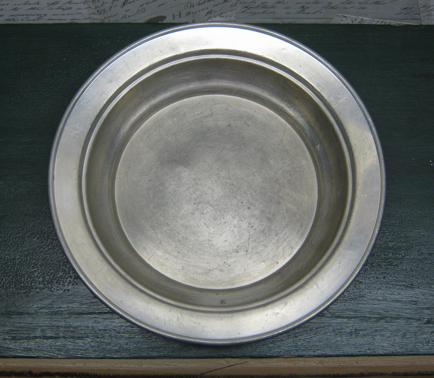 Vintage Pewter Plate