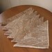Vintage Mid-Century Modern Faux Bois Pattern Cloth Napkins Set