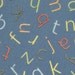 American Jane Punctuation - Alphabet in Blue 1 Yard