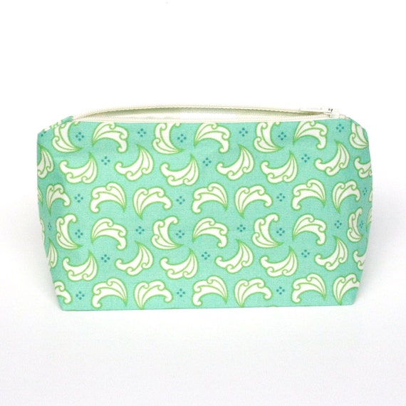 green cosmetic bag