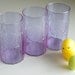 Iittala Oiva Drinking Glasses - Set of 3 - Toikka Flora Neodymium Vintage Scandinavian Collectible Glass - Nuutajarvi Finland