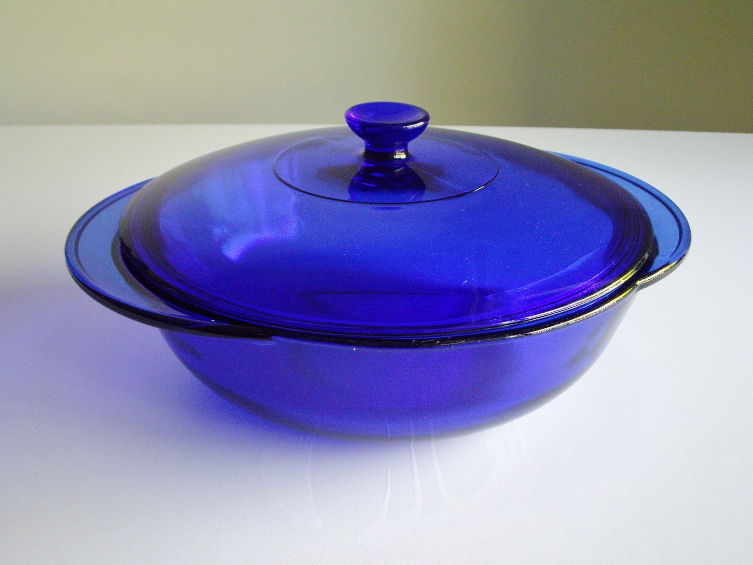 Cobalt Blue Glass Casserole Dish Anchor Hocking