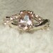 Pink Emerald/Morganite Ring with Accents