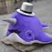 Dandy Narwhal Plush with Mustache, Monocle, and Top Hat - MADE TO ORDER - (Choose colors)