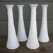 White bud vases, milk glass vases