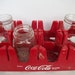 Red coke crate, bottle holder, mason jar holder