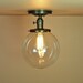 Reserved for Pilar - Semiflush Lighting - 8 inch and 6 inch Clear Glass Globes - Oil Rubbed Bronze Finish - Edison Light Bulb