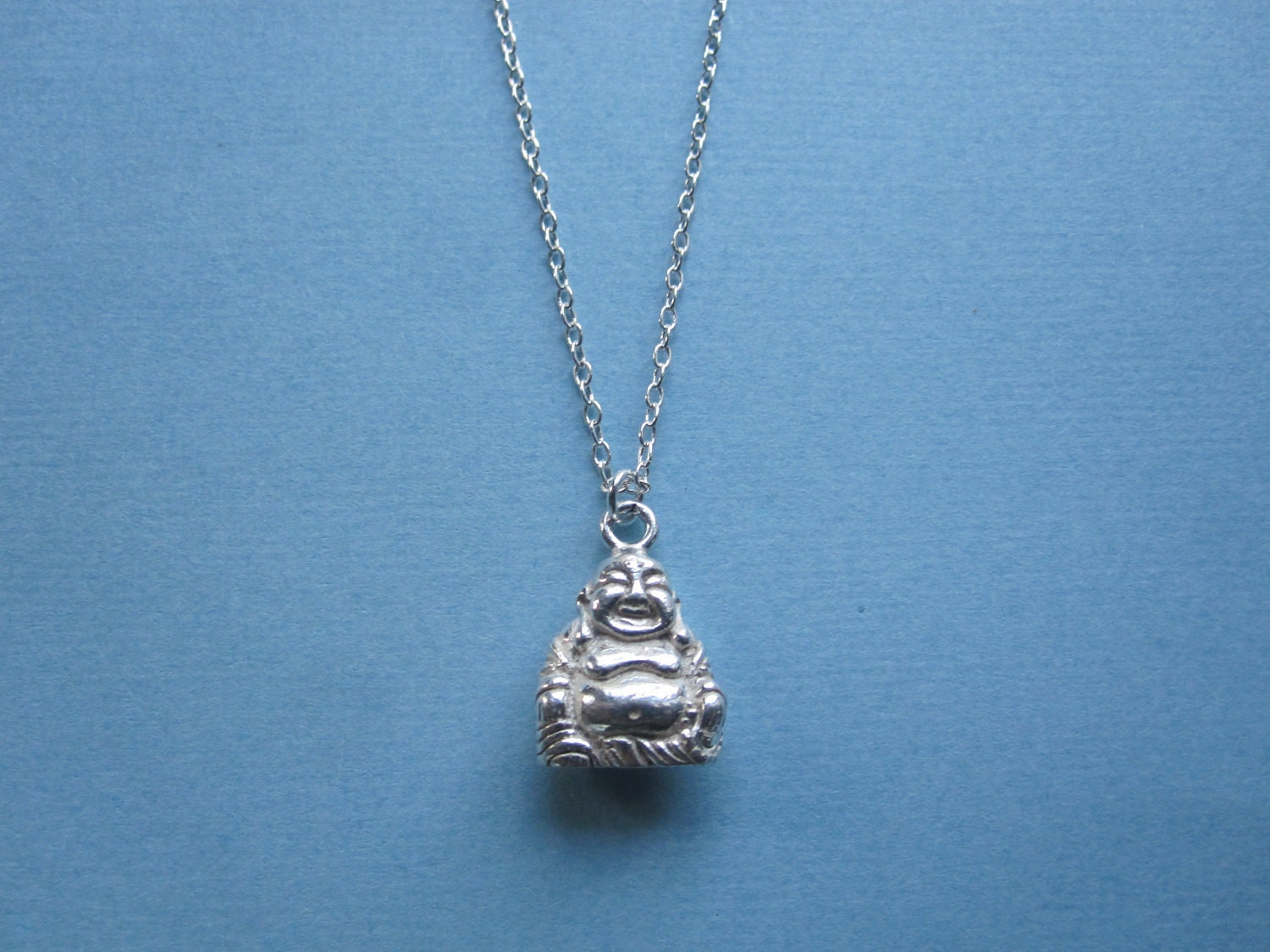 Small Buddha Silver Or Gold Necklace by MarisaLeeDesigns on Etsy