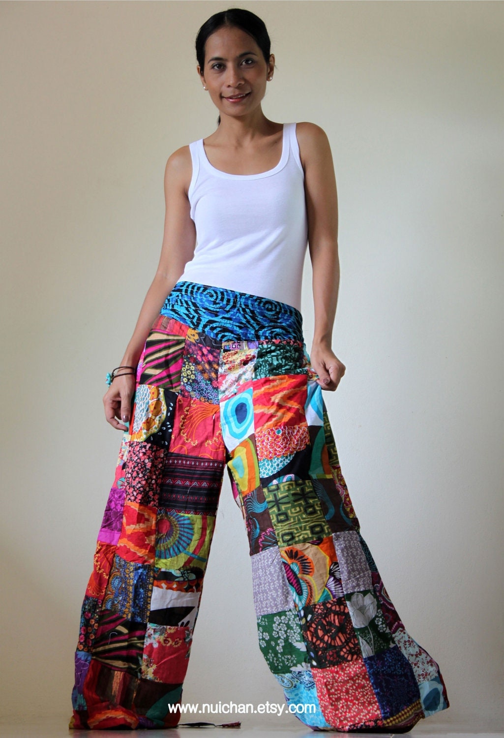 patchwork hippie pants