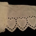 Victorian White Heart Design Eyelet Lace- Fine Batiste Cotton Vintage