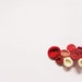 Happy red brooch-red beige burgundy color-circles form "BuBBles"