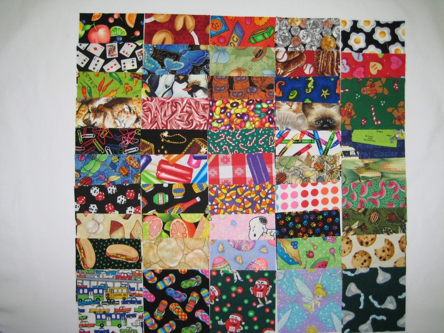 100 4 I Spy kids novelty fabric quilt squares 2 by manahawkin