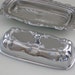 Silver Butter Dish Glass Insert Hellerware Covered Butter Dish 3 pc Set from The Back Part of the Basement