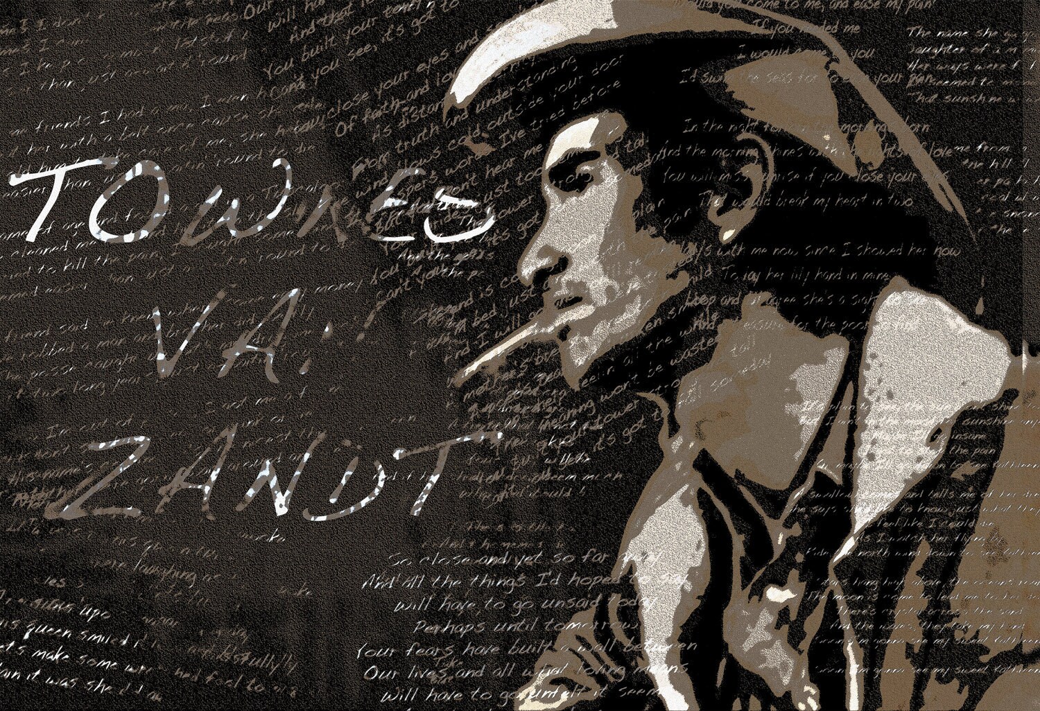 TOWNES Van ZANDT Legendary Folk Singer Songwriter Texas Art