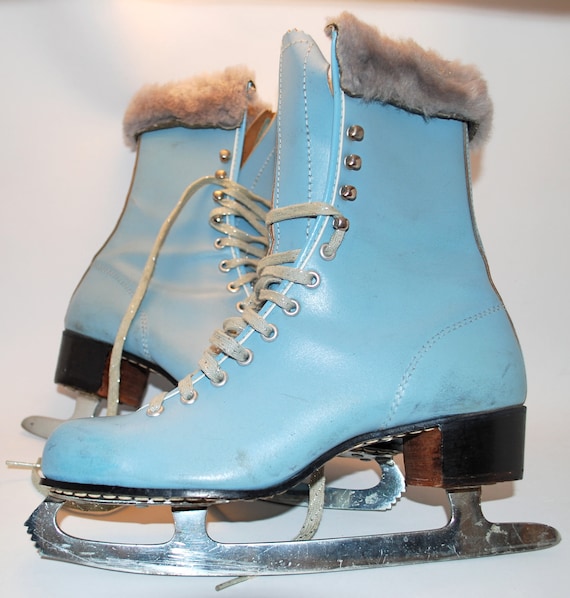 Vintage Baby Blue Ice Skates