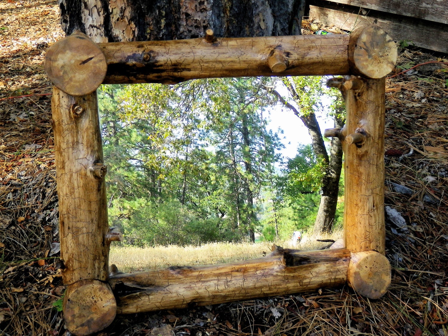 Rustic Cabin Lodge Mirror Cedar by sierrawoodart on Etsy