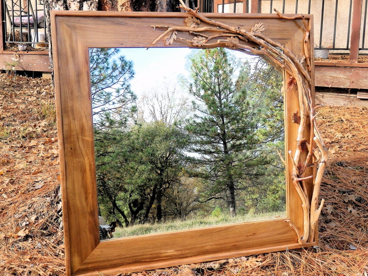 Wood Mirror Log Home Or Cabin Rustic Heated   Il Fullxfull.291077266 