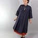 Reserved // 1940s Vintage Coat...Post War Full Length Navy Blue 40s Swing Coat with Three Button Closure Size Small Medium