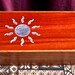 Jewelry Box with Silver Leaf Sun Handmade wooden (JB0012)