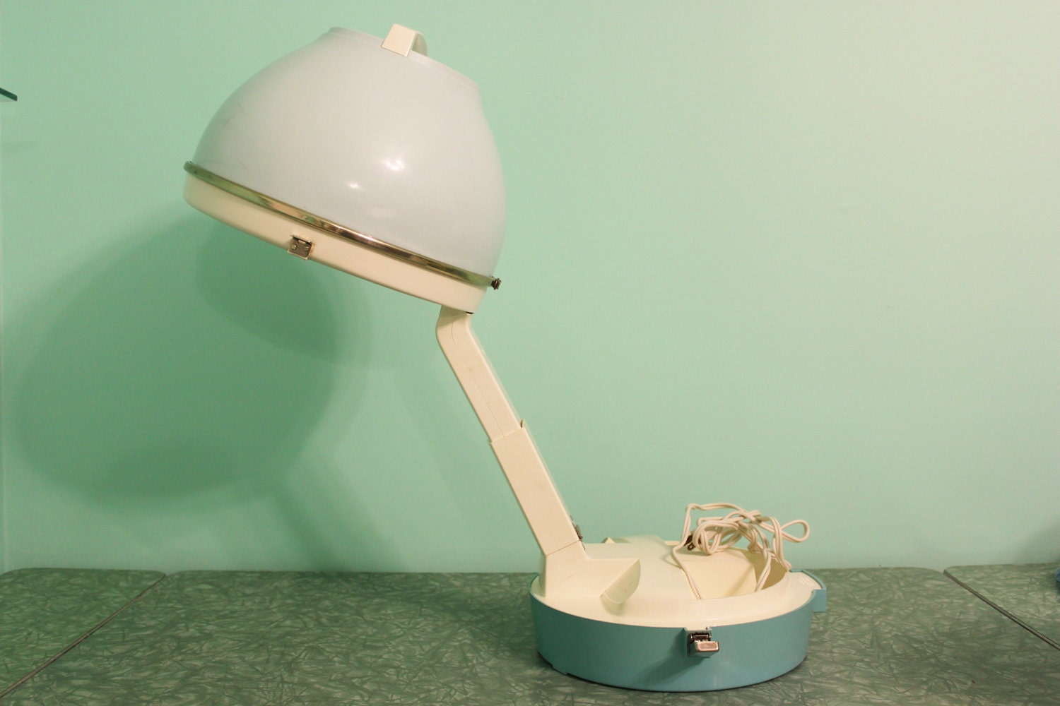 Vintage Lady Sunbeam Portable Dome Hair Dryer in Robin's