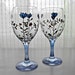 Painted Wine Glasses, Set of 2, Wedding glasses, Anniversary glasses