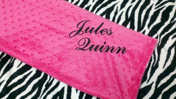 DIY Personalized Minky Baby Blanket 28x34. You choose ANY