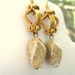 Vintage Goldtone Stone Dangle Earrings