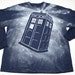 SALE - Men's Doctor Who Tardis Long Sleeved Navy Blue Shirt - Size XXL