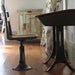 Vintage wood and metal school desk and chair