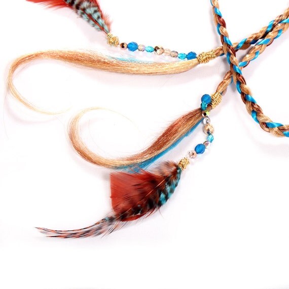 Gypsy Pirate Feather Hair Extension Hair Clip by BlackLodgeJewelry