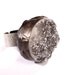 Silver Druzy Ring - large chunky sparkly metalic Quartz Gemstone Adjustable Gothic Steampunk Belly Dance ring