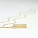 Believe Gold Bar Necklace - minimalist vermeil pendant 14 karat gold fill chain, simple everyday jewelry by petitor