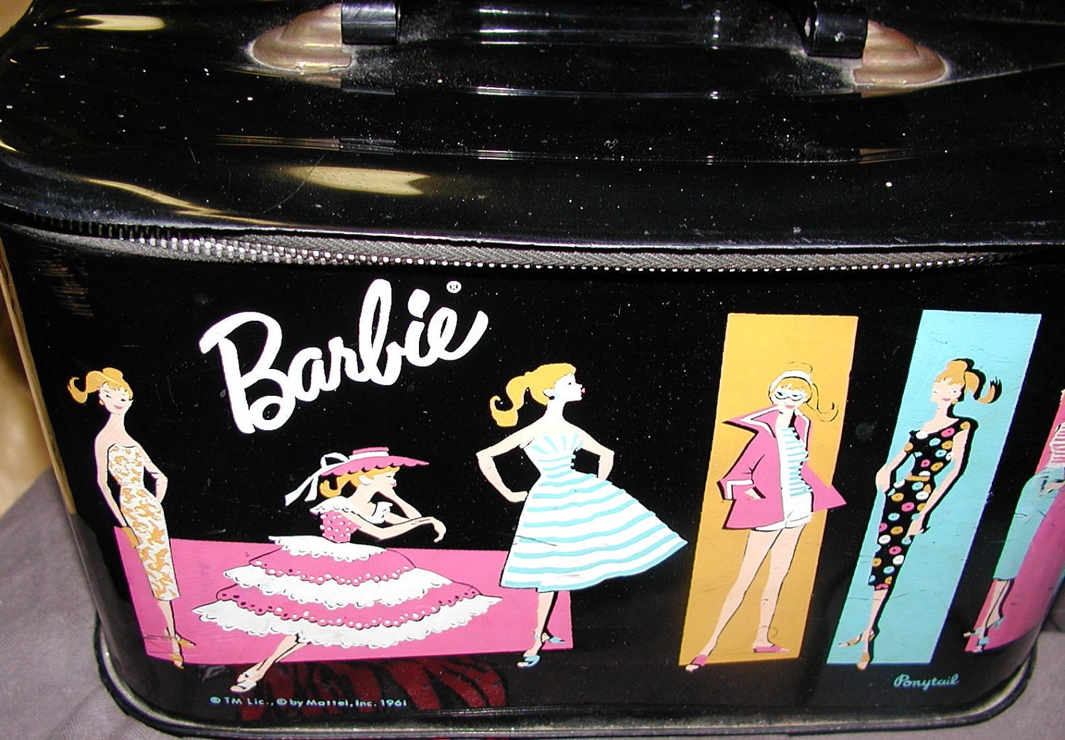 vintage barbie train case