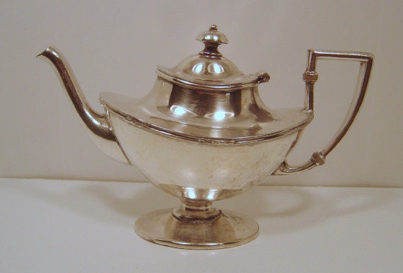 Victorian Meriden Britannia Silverplate Teapot C 1800s