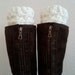 Boot cuffs / Boot tops / Leg warmers for girls, teens, women - CREAM - (more colors available)