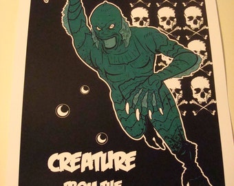 Creature from the Black Lagoon poster print